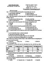 Đề kiểm tra định kì Địa lí lớp 12 lần 1 - Năm học 2016-2017 - Sở GD & ĐT Bắc Ninh